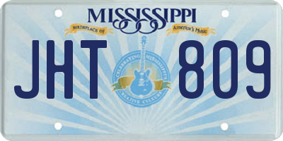 MS license plate JHT809