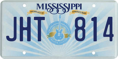 MS license plate JHT814