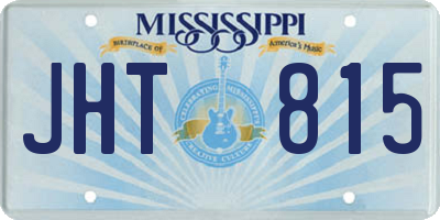 MS license plate JHT815