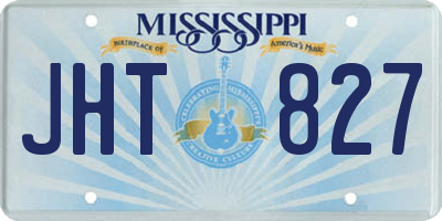 MS license plate JHT827