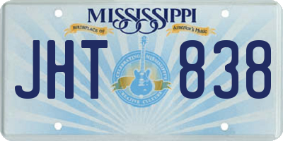 MS license plate JHT838