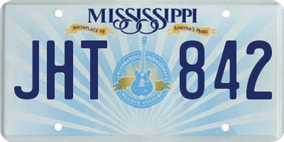MS license plate JHT842