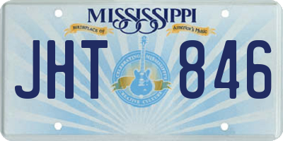 MS license plate JHT846