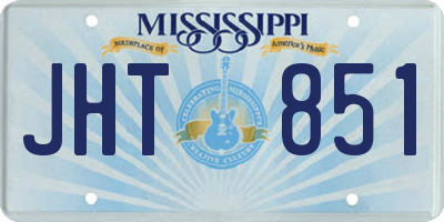 MS license plate JHT851
