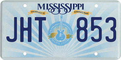 MS license plate JHT853