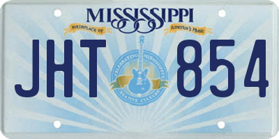 MS license plate JHT854