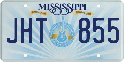 MS license plate JHT855