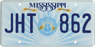 MS license plate JHT862