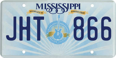MS license plate JHT866
