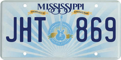 MS license plate JHT869