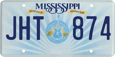 MS license plate JHT874