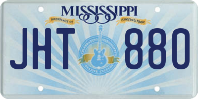 MS license plate JHT880