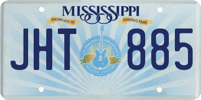 MS license plate JHT885