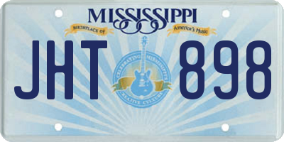 MS license plate JHT898