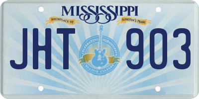 MS license plate JHT903