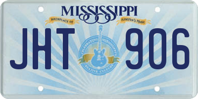 MS license plate JHT906