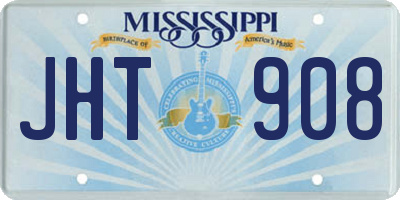 MS license plate JHT908