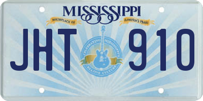 MS license plate JHT910