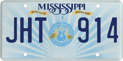 MS license plate JHT914