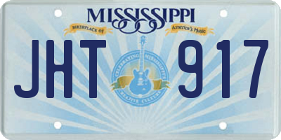 MS license plate JHT917