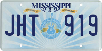 MS license plate JHT919