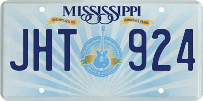 MS license plate JHT924