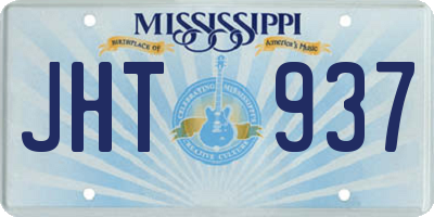 MS license plate JHT937