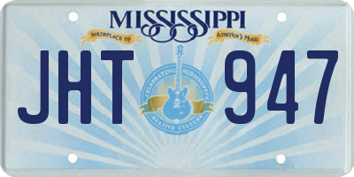 MS license plate JHT947