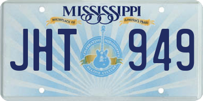 MS license plate JHT949