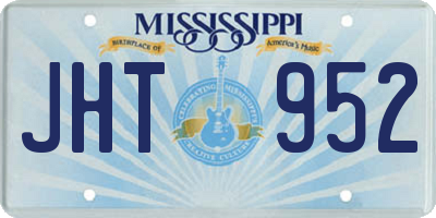 MS license plate JHT952