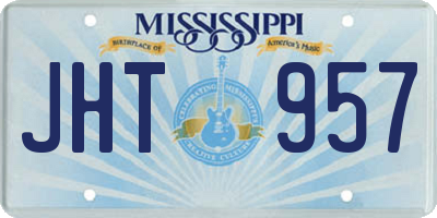 MS license plate JHT957
