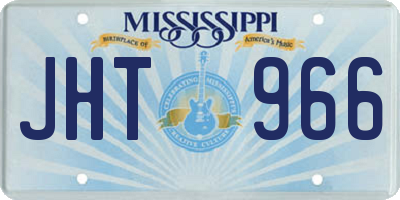 MS license plate JHT966