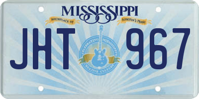 MS license plate JHT967