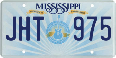 MS license plate JHT975