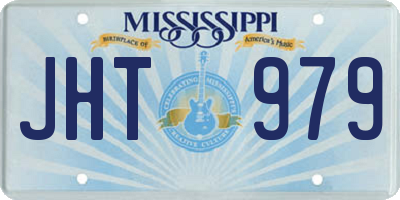 MS license plate JHT979
