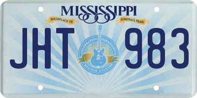 MS license plate JHT983