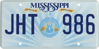 MS license plate JHT986