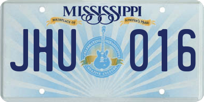 MS license plate JHU016