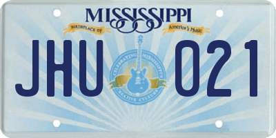 MS license plate JHU021