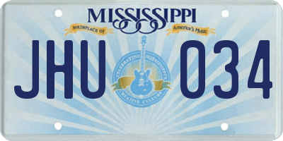 MS license plate JHU034