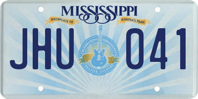 MS license plate JHU041