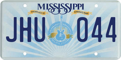 MS license plate JHU044