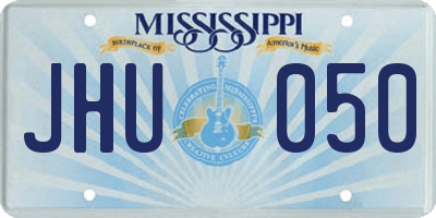 MS license plate JHU050