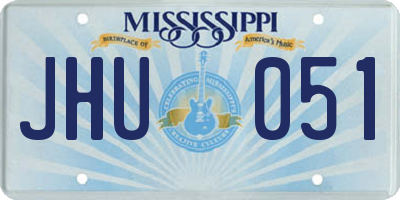 MS license plate JHU051