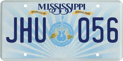 MS license plate JHU056
