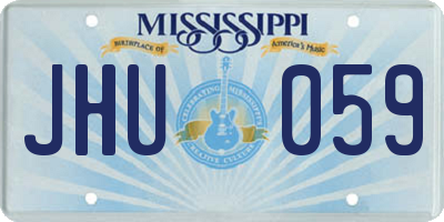 MS license plate JHU059