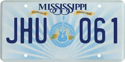 MS license plate JHU061