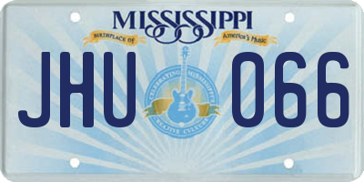 MS license plate JHU066