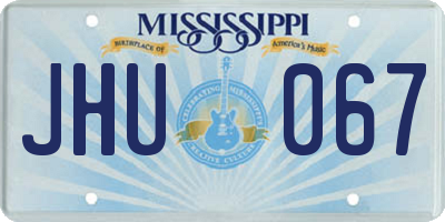 MS license plate JHU067