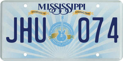 MS license plate JHU074